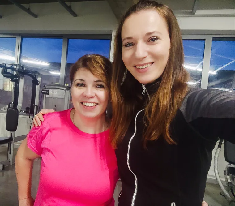 Jana Červeňová s klientkou po tréningu