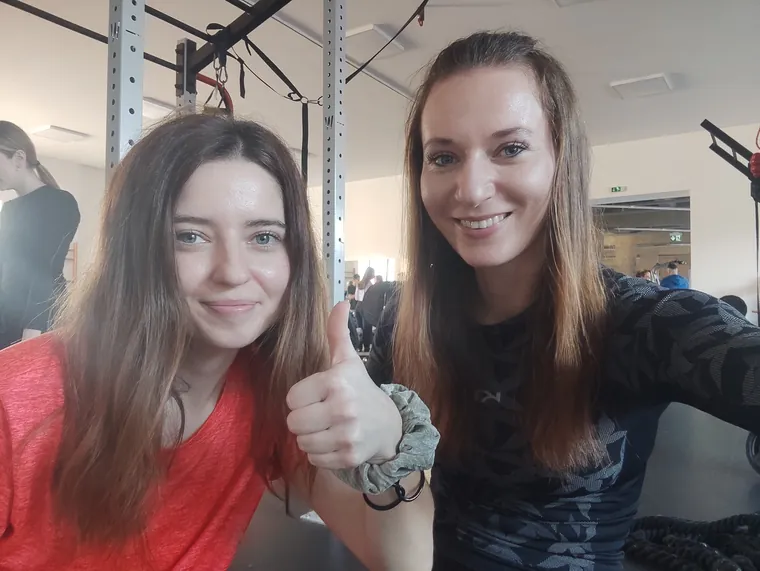 Jana Červeňová s klientkou na tréningu